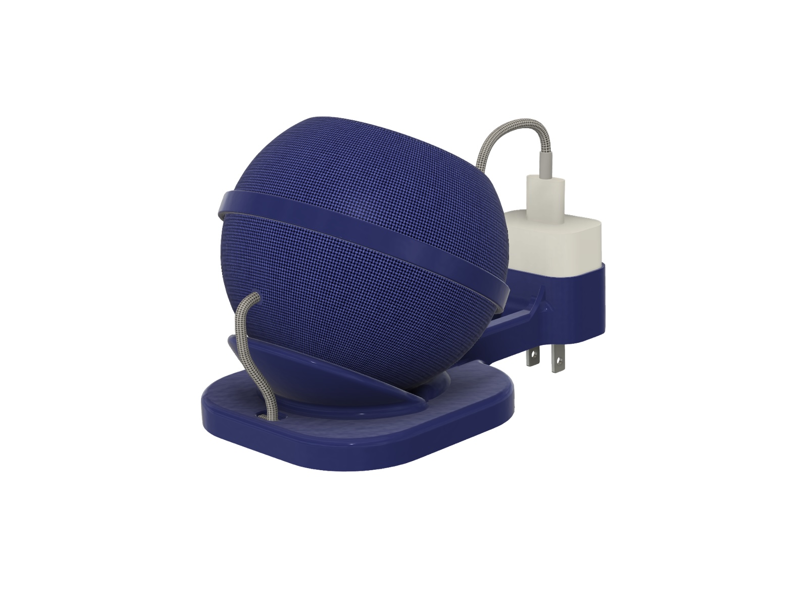 Rear view of assembled HomePod Mini Plug Mount