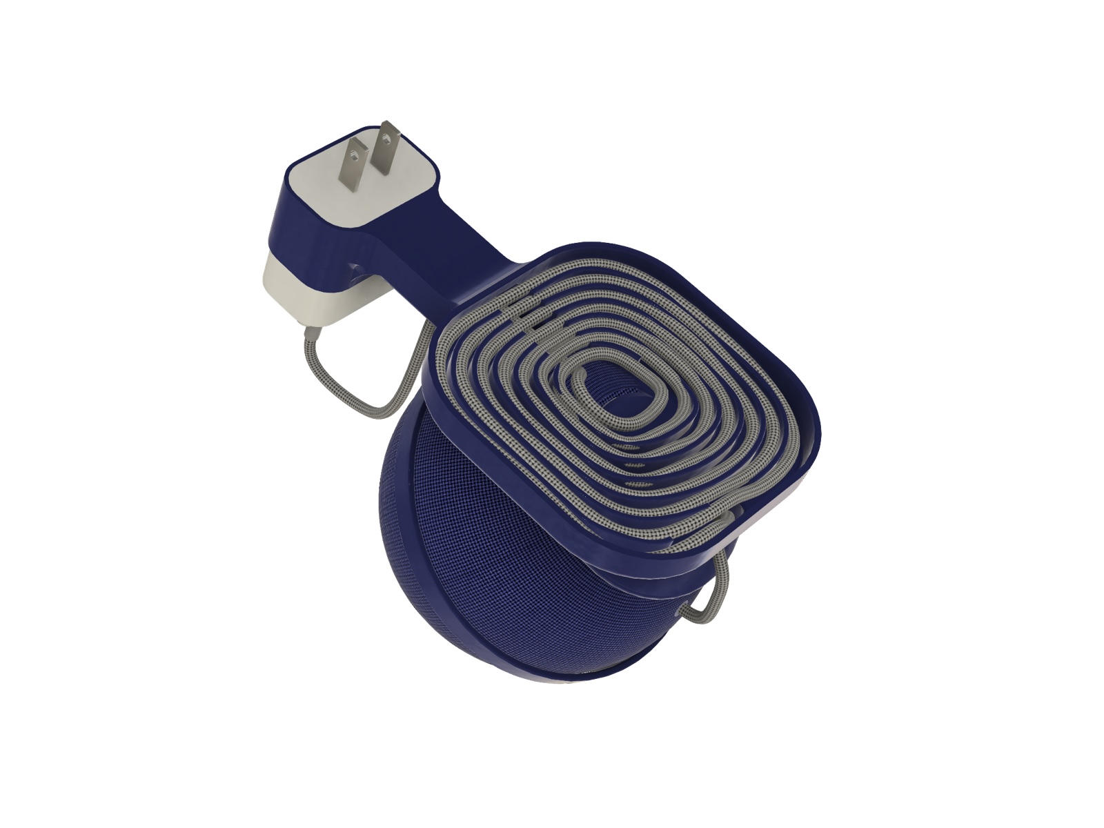 HomePod Mini cable routed through the spiral channel